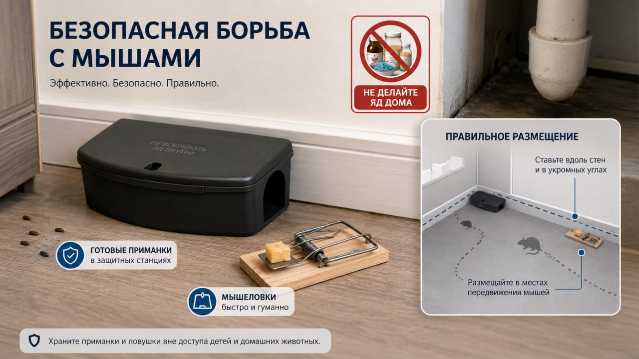 Механические ловушки: мышеловки, живоловки и клеевые площадки